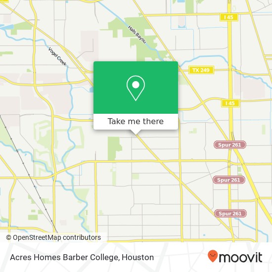 Acres Homes Barber College map