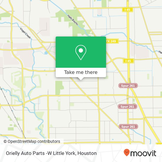 Mapa de Orielly Auto Parts -W Little York