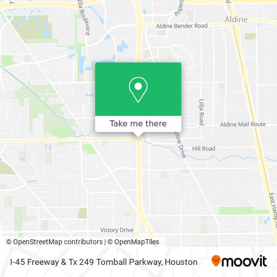 I-45 Freeway & Tx 249 Tomball Parkway map