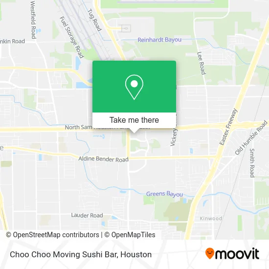 Choo Choo Moving Sushi Bar map