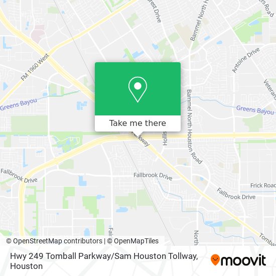 Hwy 249 Tomball Parkway / Sam Houston Tollway map