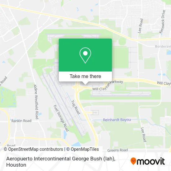 Aeropuerto Intercontinental George Bush (Iah) map