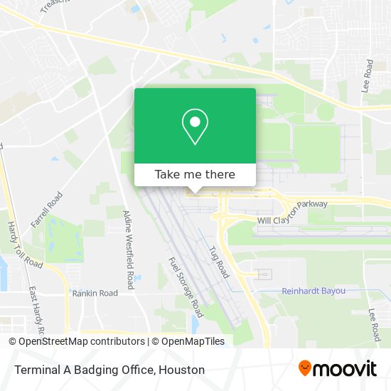 Terminal A Badging Office map