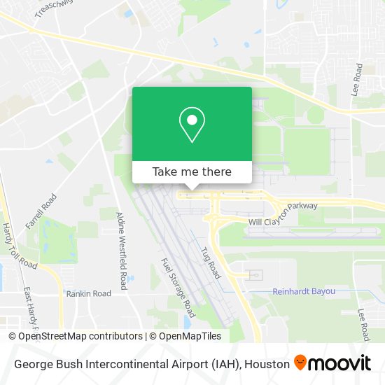 George Bush Intercontinental Airport (IAH) map