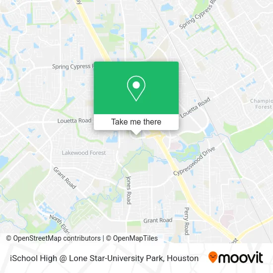 Mapa de iSchool High @ Lone Star-University Park