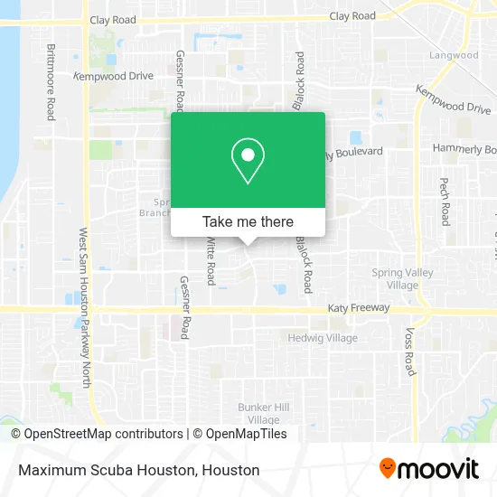 Maximum Scuba Houston map