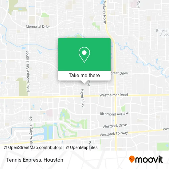 Tennis Express map