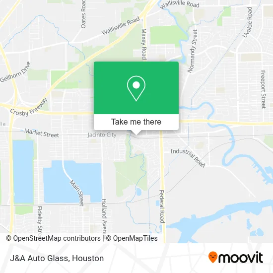 J&A Auto Glass map