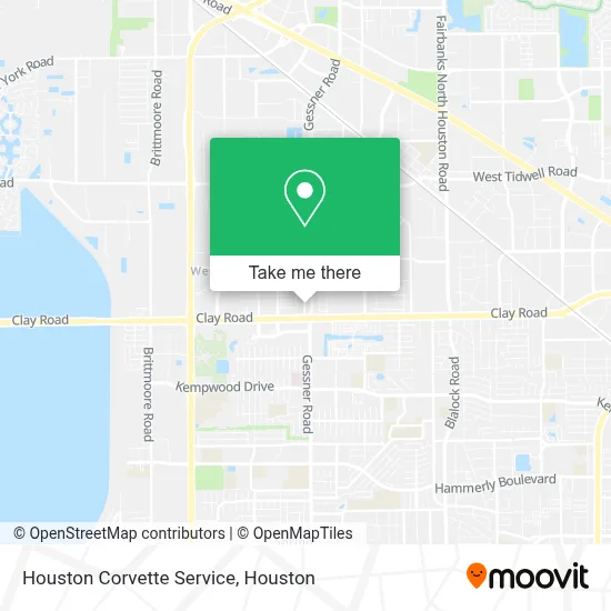 Houston Corvette Service map