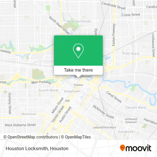 Houston Locksmith map