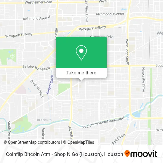 Coinflip Bitcoin Atm - Shop N Go (Houston) map