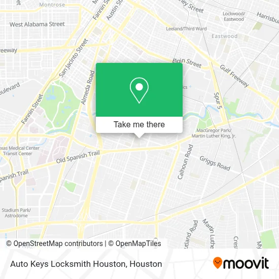 Auto Keys Locksmith Houston map