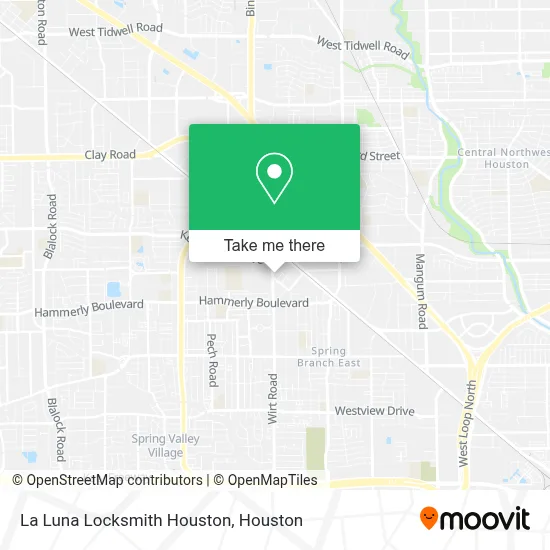 La Luna Locksmith Houston map