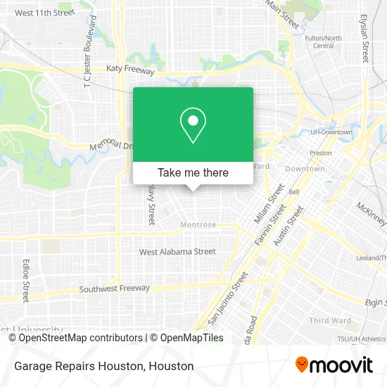 Garage Repairs Houston map