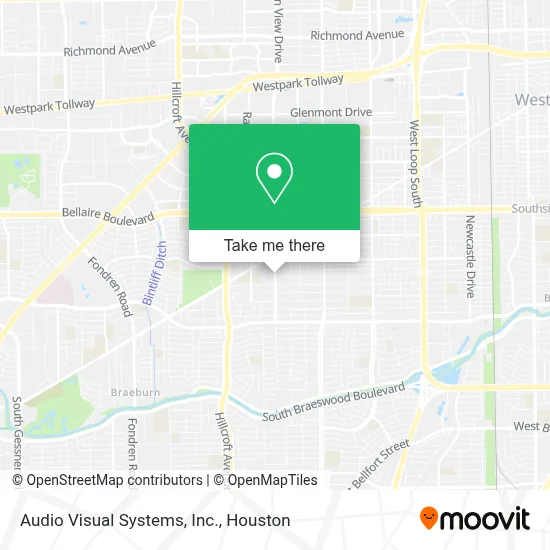 Audio Visual Systems, Inc. map