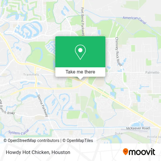 Howdy Hot Chicken map