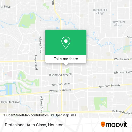 Profesional Auto Glass map