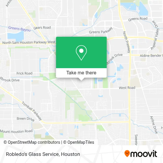 Robledo's Glass Service map