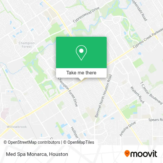 Med Spa Monarca map