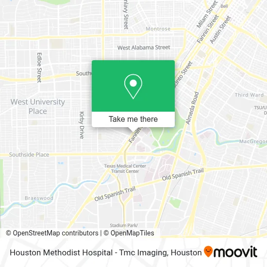 Houston Methodist Hospital - Tmc Imaging map
