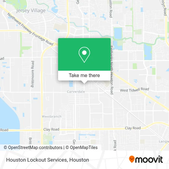Houston Lockout Services map