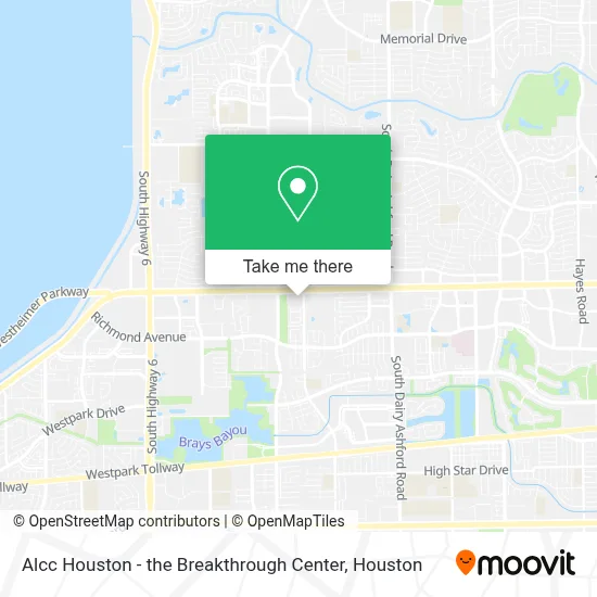 Alcc Houston - the Breakthrough Center map