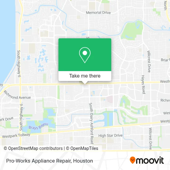 Pro-Works Appliance Repair map