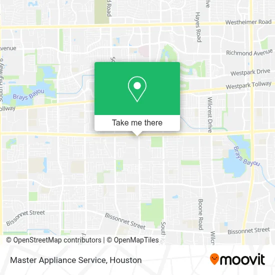 Master Appliance Service map