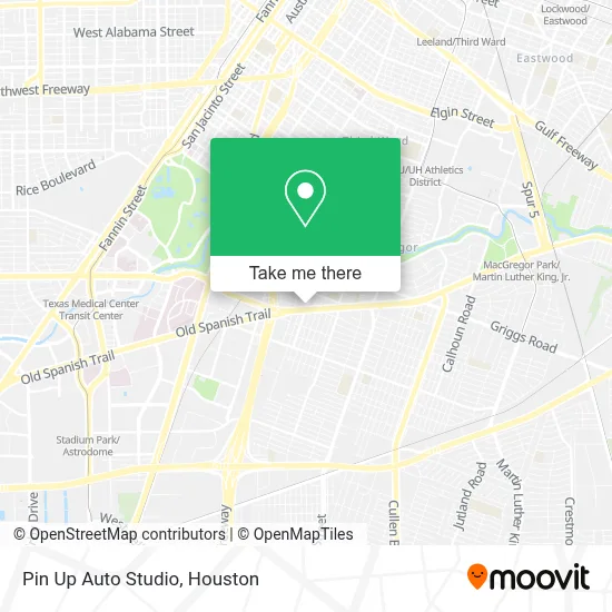 Pin Up Auto Studio map