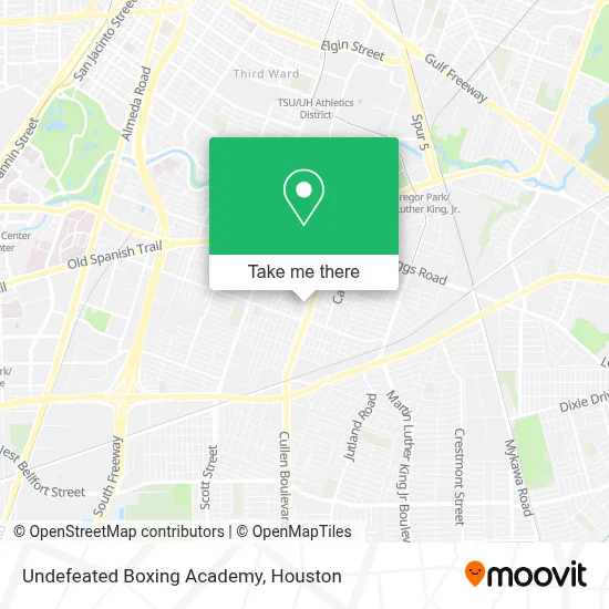 Undefeated Boxing Academy map