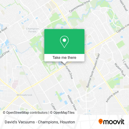 David's Vacuums - Champions map