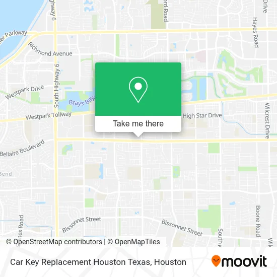 Car Key Replacement Houston Texas map