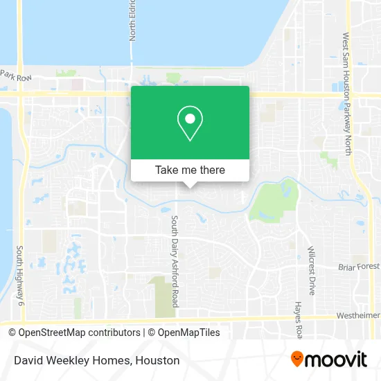David Weekley Homes map