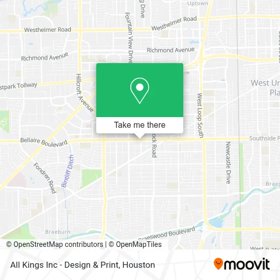 All Kings Inc - Design & Print map