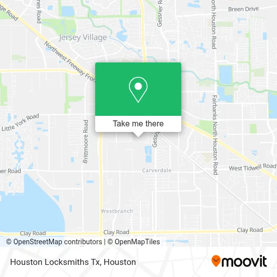 Houston Locksmiths Tx map