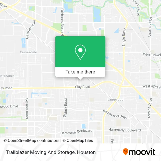 Trailblazer Moving And Storage map