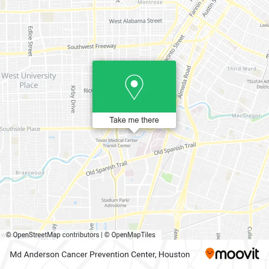 Md Anderson Cancer Prevention Center map