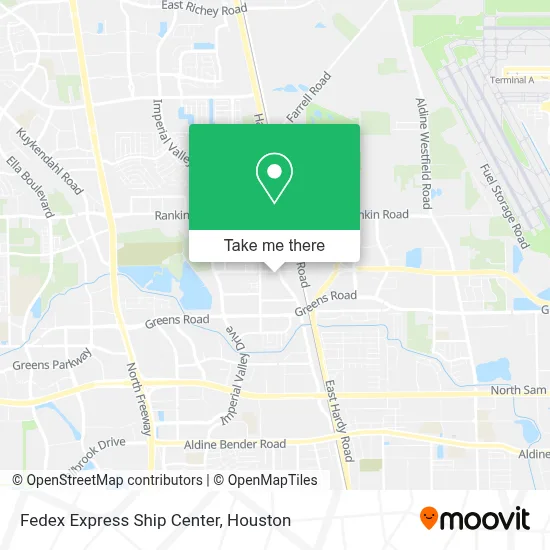 Fedex Express Ship Center map