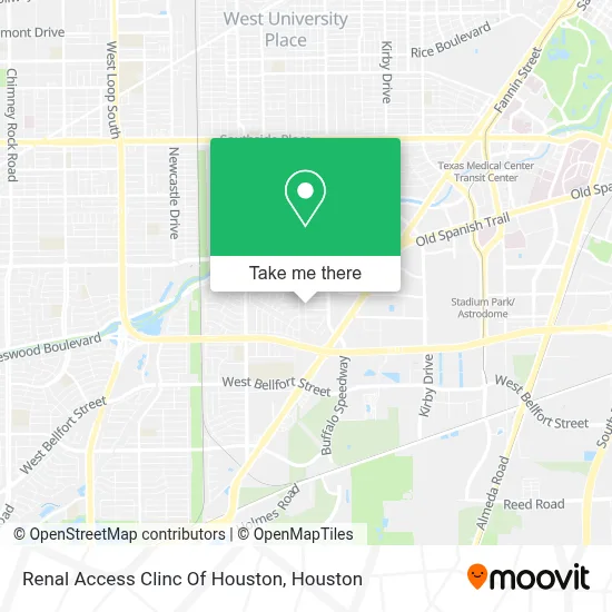 Renal Access Clinc Of Houston map