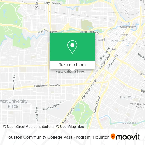 Houston Community College Vast Program map