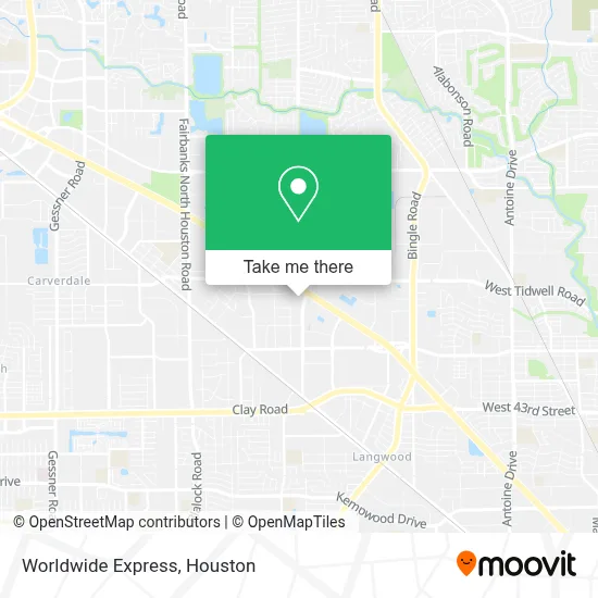Worldwide Express map