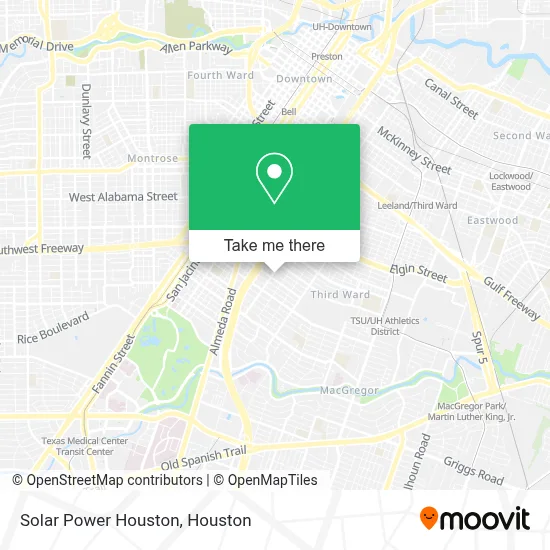 Solar Power Houston map