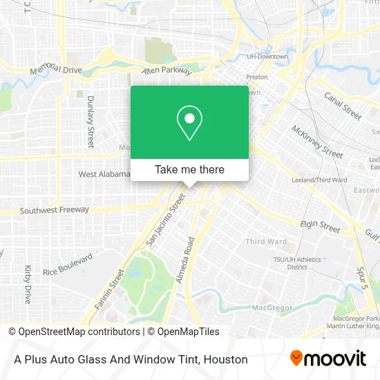 A Plus Auto Glass And Window Tint map