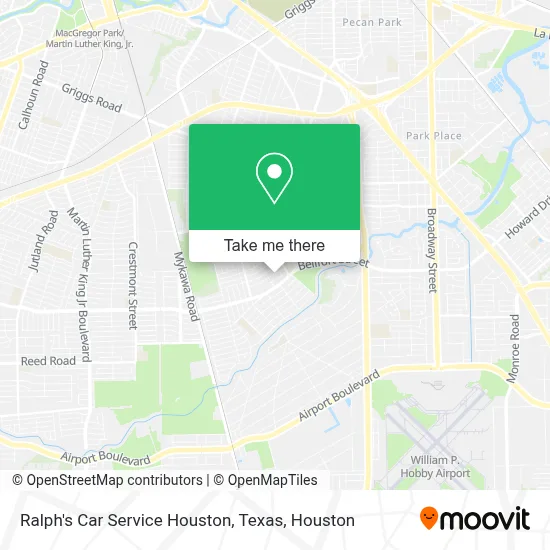 Ralph's Car Service Houston, Texas map