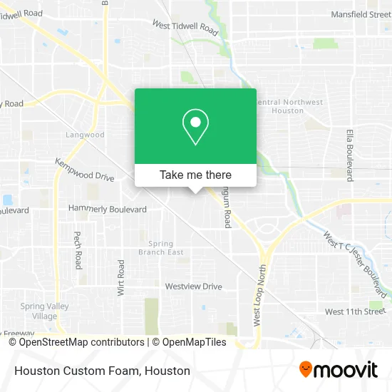 Houston Custom Foam map