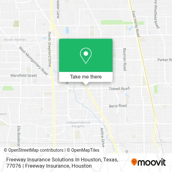 Freeway Insurance Solutions In Houston, Texas, 77076 | Freeway Insurance map
