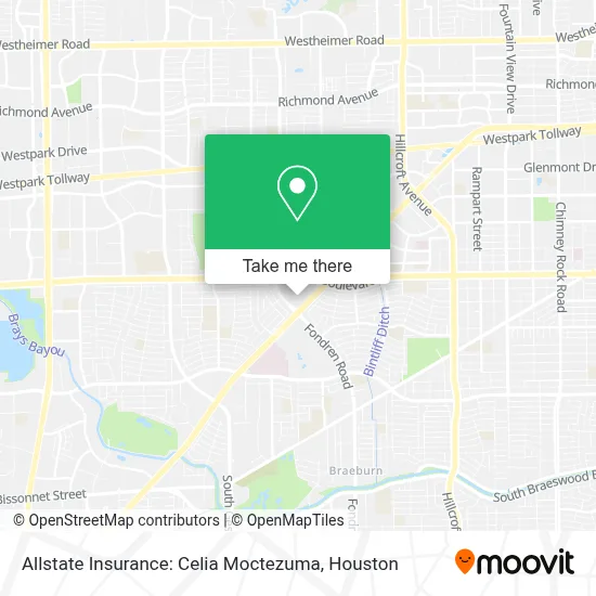 Allstate Insurance: Celia Moctezuma map