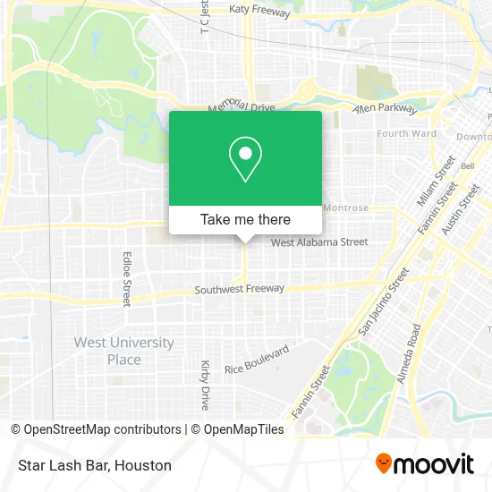 Star Lash Bar map
