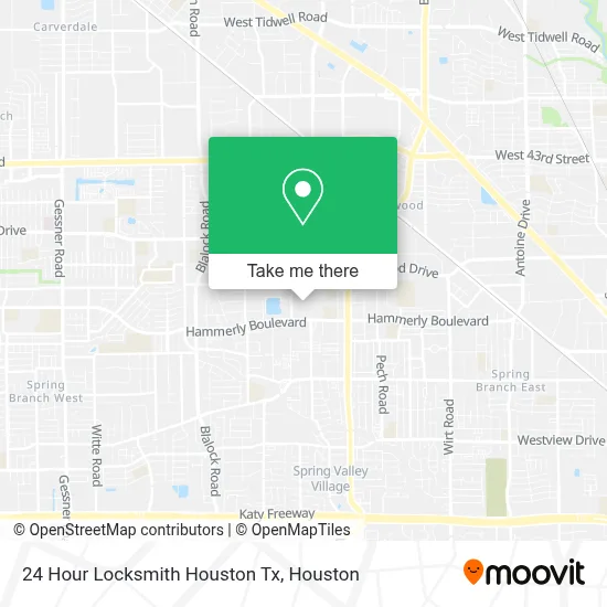 24 Hour Locksmith Houston Tx map