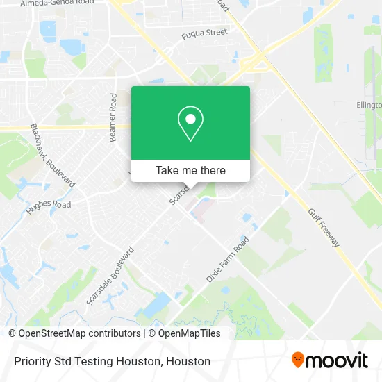 Priority Std Testing Houston map
